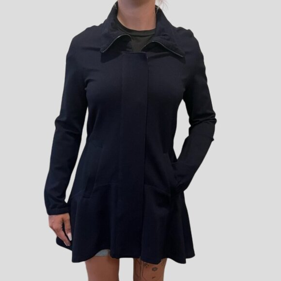 Joseph Ribkoff Navy Stretch Zip Up Blazer Jacket - Picture 1 of 16